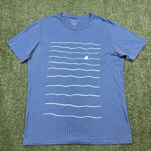 Marine Layer Mens T Shirt Size M Blue Short Sleeve Casual Stretch Wave Surfer